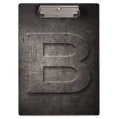 Metal Rustic B Monogram Klembord (Voorkant)