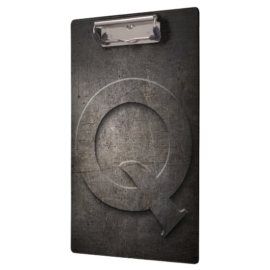 Metal Rustic Q Monogram Klembord (Links)