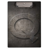 Metal Rustic Q Monogram Klembord (Voorkant)
