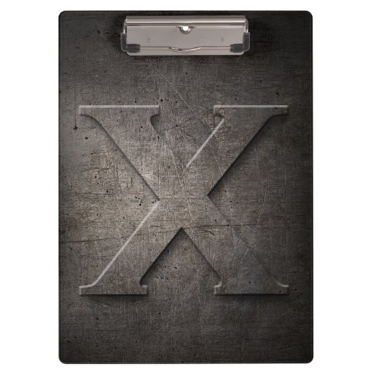 Metal Rustic X Monogram Klembord (Voorkant)