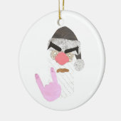 Metal Santa Ornament (Links)