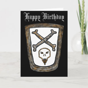 Metal Shield Birthday Card Kaart