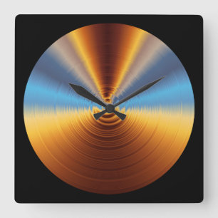 Metal Shimmer Vierkante Klok