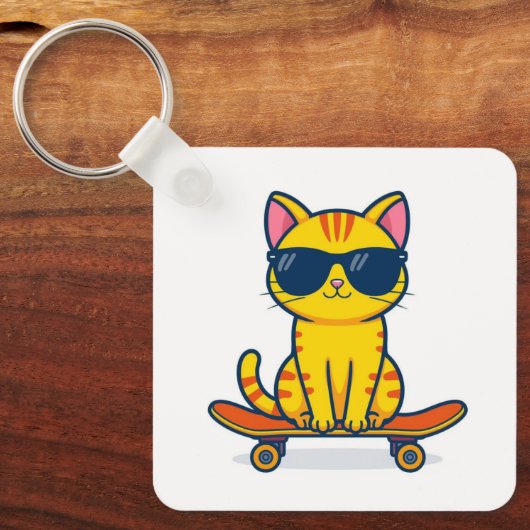 Metal Square Keychain  (Voorkant)