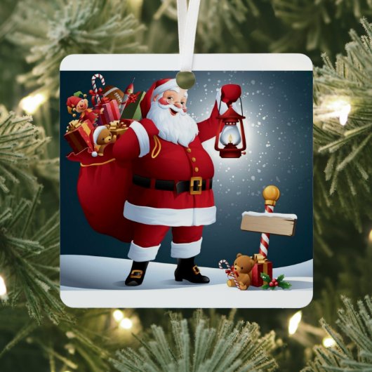 Metal Square Ornament (Insitu)