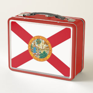 Metal Stainless Lunchbox met vlag van Florida