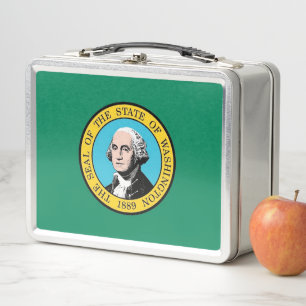 Metal Stainless Lunchbox - vlag van de staat Washi