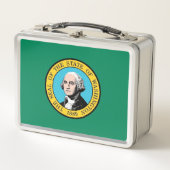 Metal Stainless Lunchbox - vlag van de staat Washi (Voorkant)