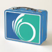 Metal Stainless Lunchbox with flag of Ottawa (Dos)