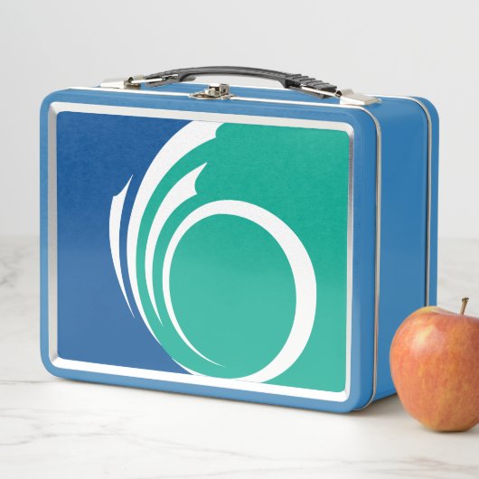 Metal Stainless Lunchbox with flag of Ottawa (En situation)