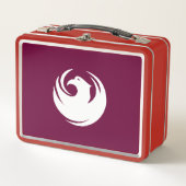 Metal Stainless Lunchbox with flag of Phoenix City (Devant)