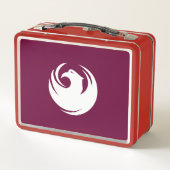 Metal Stainless Lunchbox with flag of Phoenix City (Dos)