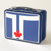 Metal Stainless Lunchbox with flag of Toronto (Dos)