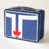 Metal Stainless Lunchbox with flag of Toronto (Devant)