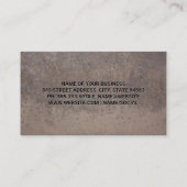 Métal texture | Carte de visite de code QR monogra (Dos)