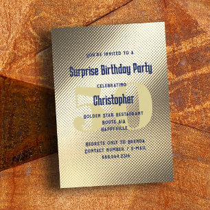 Metal Texture Party uitnodiging voor mannen
