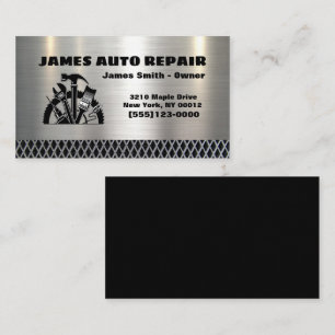 Metal Tool Design Automotive Mechanic Auto Repair Visitekaartje