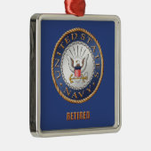 Métal U.S. Ornement en céramique retiré par marine (Droite)