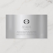 Metal Wave Logo Two-Tone Silver ID809 Visitekaartje (Achterkant)