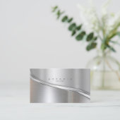 Metal Wave Two-Tone Silver ID806 Visitekaartje (Staand voorkant)