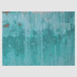 Metal Weathered Turquoise Decoupage Background Tissuepapier