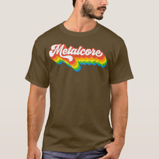 Metalcore Music - Funny Punk Thrash Rainbow Heavy T-shirt