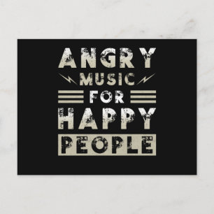 Metale muziek Angry Music voor Happy People Briefkaart