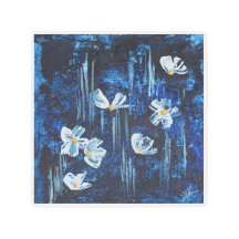 Metalen abstracte wandkunst zee blauw marien. Dag