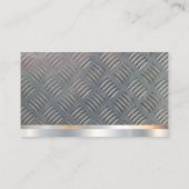 Metalen achtergrond | Hammer Saw | QR-code Visitekaartje (Achterkant)