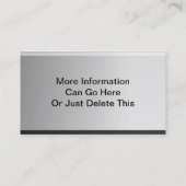 Metalen blik van staal Diamond Pattern Visitekaartje (Achterkant)