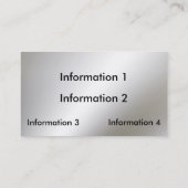 Metalen bliksemnaamplaatjes Visitekaartjes (Achterkant)