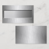 Metalen bliksemnaamplaatjes Visitekaartjes (Voorkant / Achterkant)