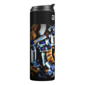 Metalen bolt Pop Kunst op maat Thermosbeker (Gedraaid links)