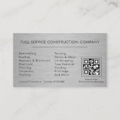 Metalen Bouwconstructie Black Gold QR Code Visitekaartje (Achterkant)