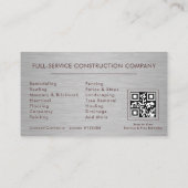 Metalen bouwconstructie Bourgondië QR-code Visitekaartje (Achterkant)