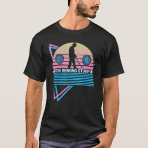Metalen detecteren metaaldetector Ik hou van grave T-shirt