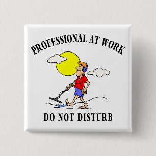 Metalen detecterende cadeaus vierkante button 5,1 cm