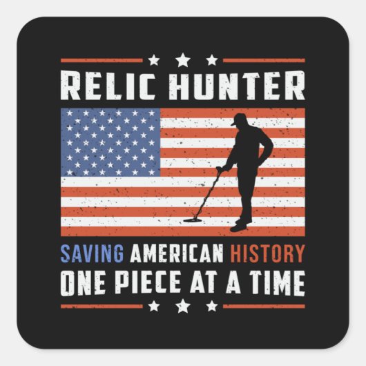 Metalen Detector Detectorist Gift Idee Vierkante Sticker (Voorkant)