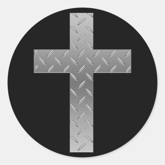metalen dwarsdoorsnede ronde sticker (Voorkant)