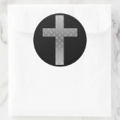 metalen dwarsdoorsnede ronde sticker (Tas)
