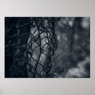 Metalen hek raster fine art poster