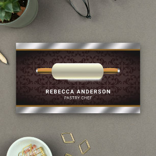 Metalen Keukenrolpen Pastry Chef Visitekaartje