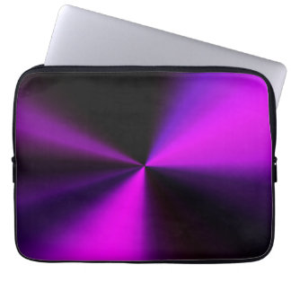 metalen laptopcover in paars & zwart laptop sleeve