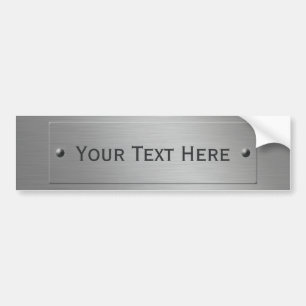 Metalen look aangepast bumpersticker