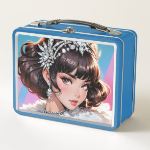 Metalen lunchbox/cosmetica doos