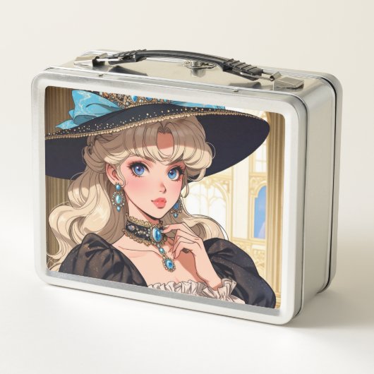 Metalen lunchbox/cosmeticadoos (Achterkant)