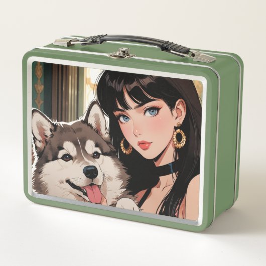 Metalen lunchbox/cosmeticadoos (Voorkant)