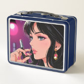 Metalen lunchbox/cosmeticadoos (Achterkant)