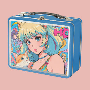 Metalen lunchbox/cosmetische doos