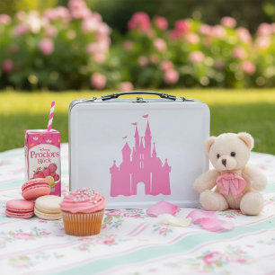 Metalen lunchbox met kasteelprint